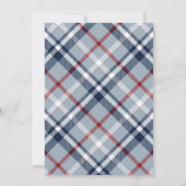 Höhere Kuh karierte Babydusche Einladung (Rückseite)