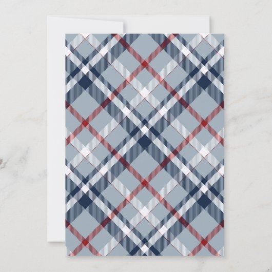 Höhere Kuh karierte Babydusche Einladung (Rückseite)