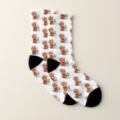Höhere Kuh mit Blume Multiprint Socken (Paar)
