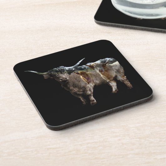 Höhere Kuh mit invertiertem Kühbild, Getränkeuntersetzer (Linke Seite)