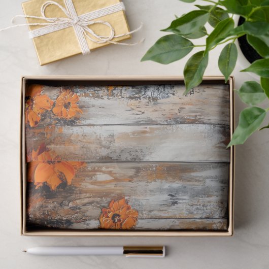 Höhere Kuh rustikale Herbstmalerei Dekoupage Seidenpapier (Geschenk)