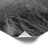 Höhere Kuh schwarz und weiß Decoupage Poster (Ecke)