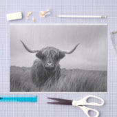 Höhere Kuh schwarz und weiß Decoupage Seidenpapier (Handwerk)