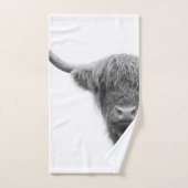 Höhere Kuh Schwarz & Weiß #4 Badhandtuch Set (Handtuch)