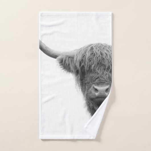 Höhere Kuh Schwarz & Weiß #4 Badhandtuch Set (Handtuch)