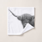 Höhere Kuh Schwarz & Weiß #4 Badhandtuch Set (Waschlappen)