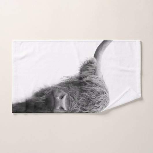 Höhere Kuh Schwarz & Weiß #4 Badhandtuch Set (Handtuch)