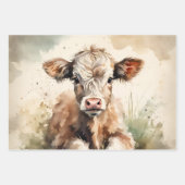 Höhere Kuh Vintage Decoupage Geschenkpapier Set (Vorderseite 3)