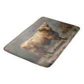 Höhere Kuh Vintage Zeichnung im Vollkörper Badematte (Schrägansicht)