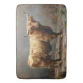 Höhere Kuh Vintage Zeichnung im Vollkörper Badematte (Vorderseite Vertikal)