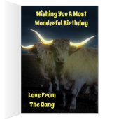 Höhere Kühe mit glatter Geburtstagskarte (Innen (Rechts))