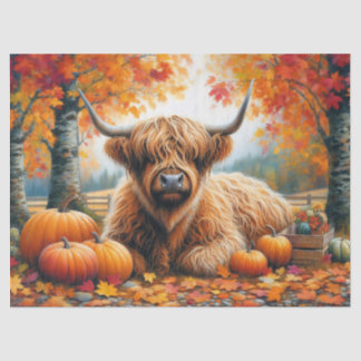 Höhere Kuhfallen Pumpkins Wasserfarbe Decoupage Seidenpapier