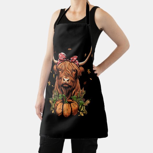 Höhere Kuhstürze und Blätter Pumpkins Herbst Danke Schürze (InSitu)