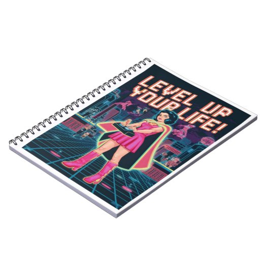 Höhere Lebensqualität - Retro-Gamer-Kunst Notizblock (Linke Seite)