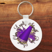 Höhere Lila- und Goldqualität Schlüsselanhänger (Vorderseite)