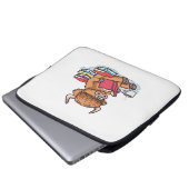 Höhere Rinderkühe lesen Bücher trinken Kaffeeklass Laptopschutzhülle (Vorne Knopf)