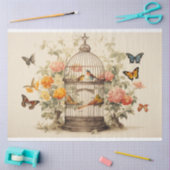 Höhere Schönheiten: Entfärbung des Vogelkäfigs Seidenpapier (Basteln)