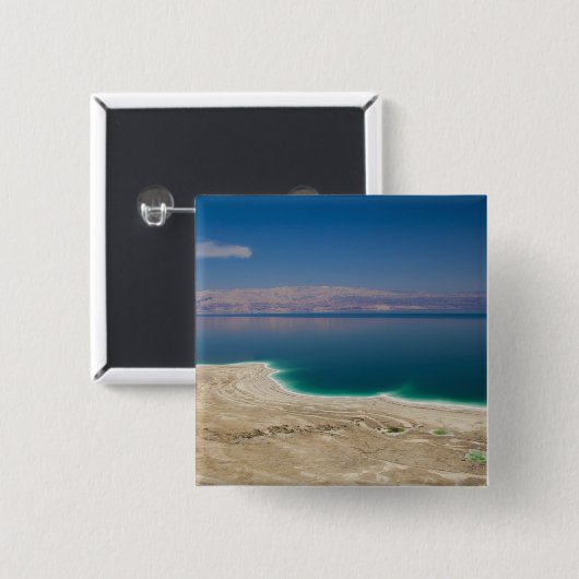 Höhere Sicht auf das Tote Meer Button (Vorne & Hinten)