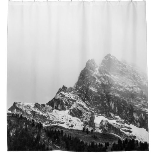 HÖHERE SICHT AUF DEN SCHNEEBERG DUSCHVORHANG (Vorderseite)