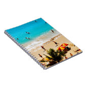 Höhere Sicht auf den Strand von Waikiki, Honolulu Notizblock (Rechte Seite)