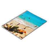 Höhere Sicht auf den Strand von Waikiki, Honolulu Notizblock (Linke Seite)