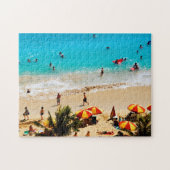 Höhere Sicht auf den Strand von Waikiki, Honolulu Puzzle (Horizontal)