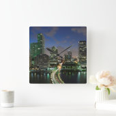 Höhere Skyline Quadratische Wanduhr (Zuhause)