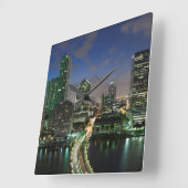 Höhere Skyline Quadratische Wanduhr (Winkel)