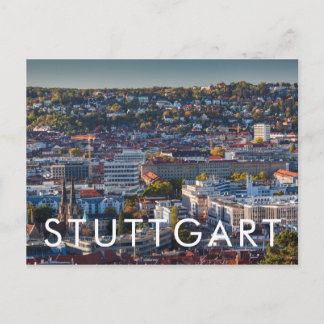 Höhere Stadtsicht Stuttgart Postkarte