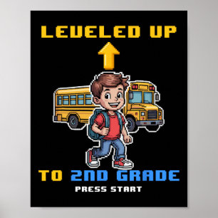Höhere Stufe CK bis zur Schule Funny Gamer Boy Poster