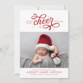 Höhere Weihnachten Geburtstag Ankündigung Urlaub (Vorderseite)