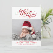 Höhere Weihnachten Geburtstag Ankündigung Urlaub (Stehend Vorderseite)