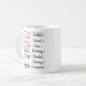 Höhere Zweck Buch Blumen Bleistift Illustration Kaffeetasse (Vorderseite Links)