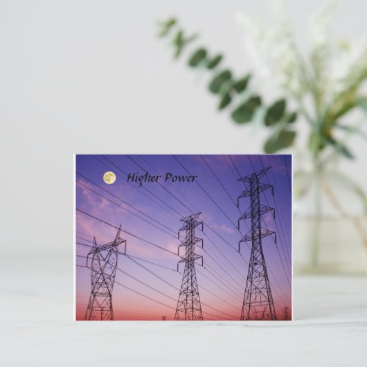 Höherer Power 3 Postkarte (Stehend Vorderseite)