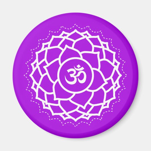 Höheres Bewusstsein Lila Kronen Chakra Magnet (Vorne)