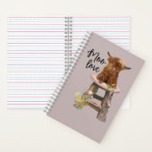 Höheres Kuh-Niedlich-SpiralNotebook Notizblock (Innen)