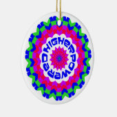 Höheres spirituelles Zitat Kaleidoskop-Design Keramikornament (Rechts)