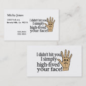 Hohes Fived Ihr Gesicht Visitenkarte (Vorne/Hinten)