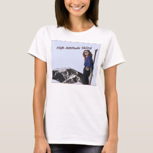 Hohes Haltungs-Skifahren T-Shirt