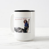 Hohes Haltungs-Skifahren Zweifarbige Tasse (Vorderseite Links)