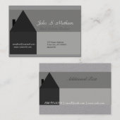 Hohes Hausdach-Dach-modernes Haus-Schwarz-Grau Visitenkarte (Vorne/Hinten)