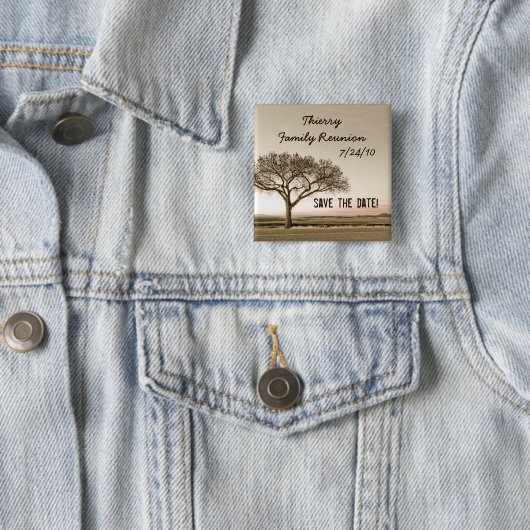 Hohes Land-Save the Date kundenspezifisches Button (Beispiel)