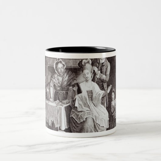 Hohes Leben unter Treppe Zweifarbige Tasse (Mittel)