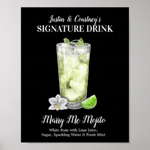 Hohes Mojito • PERSONALISIERE dieses Signature-Get Poster