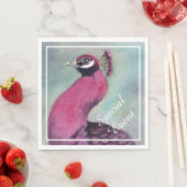 HOHES PINK PEACOCK PARTY SERVIETTE (Beispiel)