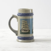 Hohes Schiff - quadratischer Rigger Bierglas (Links)