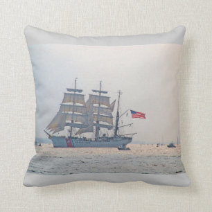 Hohes Schiff, Schererschiff, Segel, US-Küstenwach Kissen