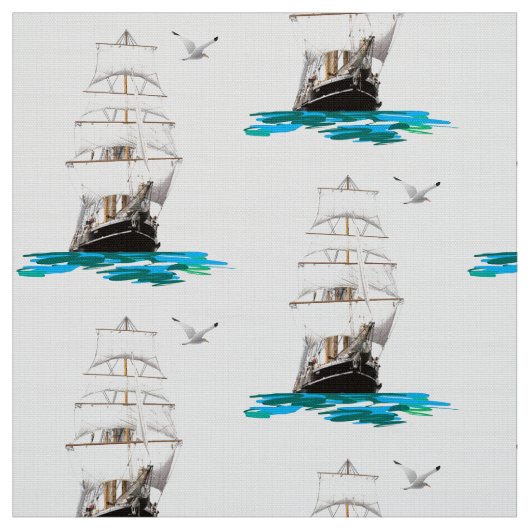 Hohes Schiff Stoff (Muster)