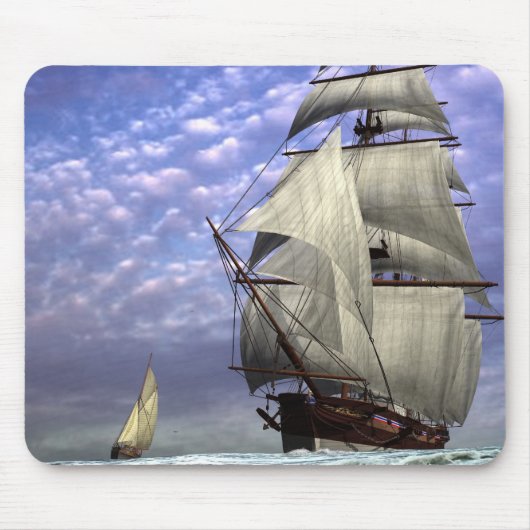 Hohes Schiff und Ketch Mousepad (Vorne)
