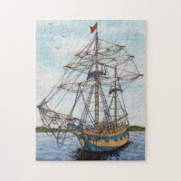Hohes Schiffs-Aquarell